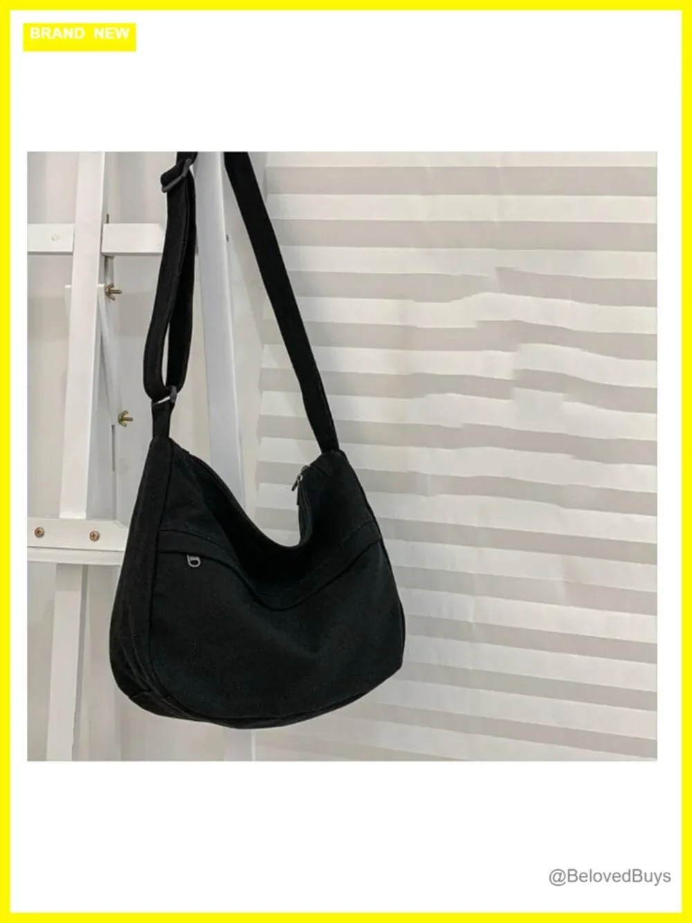 Canvas Hobo Crossbody Messenger Bag Vintage Aesthetic Travel Work